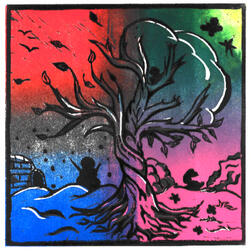 Seasons Linoleum block print. $50. Limited Quantity